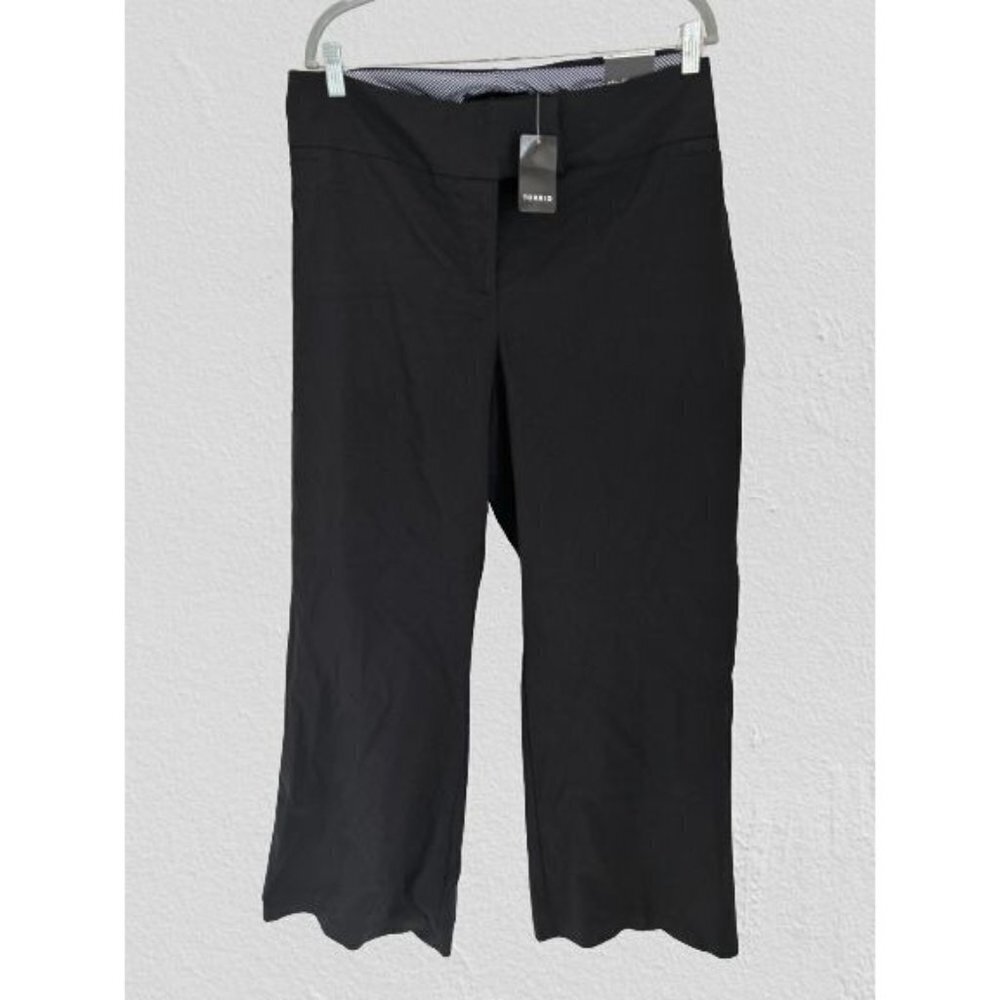 NEW! TORRID High Rise Relaxed Trousers Black Strait Leg Size 26